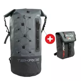Pack Tekride WP Line Sac à Dos Rudy 35L Noir Gris + Sacoche de Jambe Portofino 2L