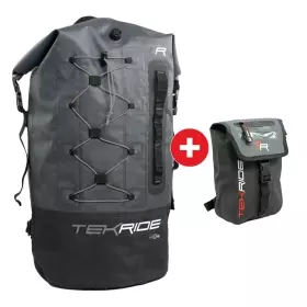Pack Tekride WP Line Sac à Dos Rudy 50L Noir Gris + Sacoche de Jambe Portofino 2L
