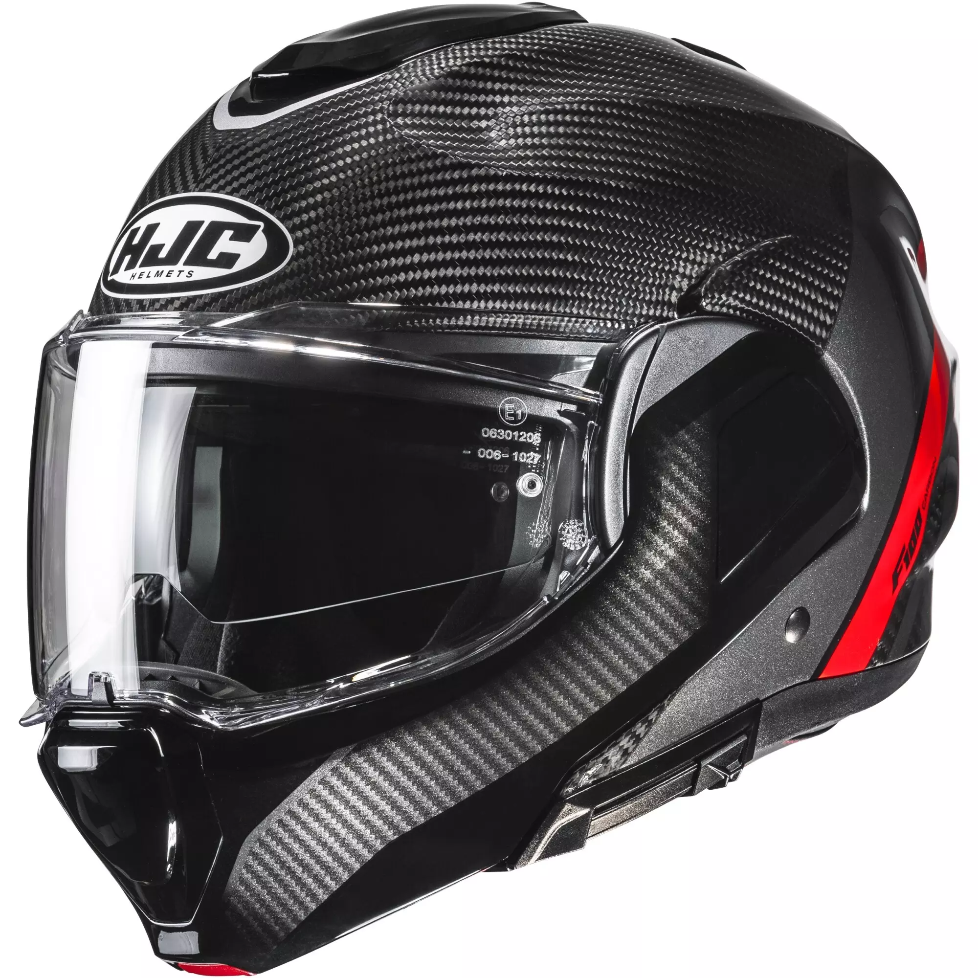 Casque HJC F100 Carbon Stan MC1 Noir Bleu