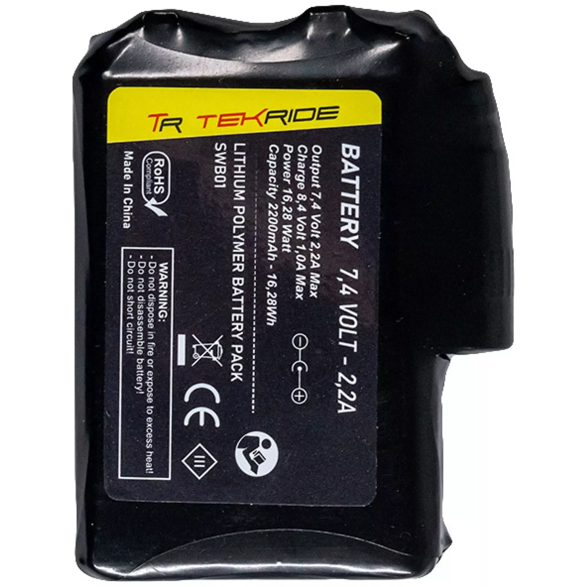 Batteries Tekride Gants Chauffants 7.4V 2.2Ah