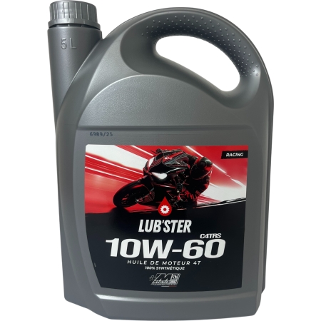 Huile Moteur 4T Lub'ster By Minerva 10W60 Racing Synthétique - 5 Litres - Produits entretien LUB'STER