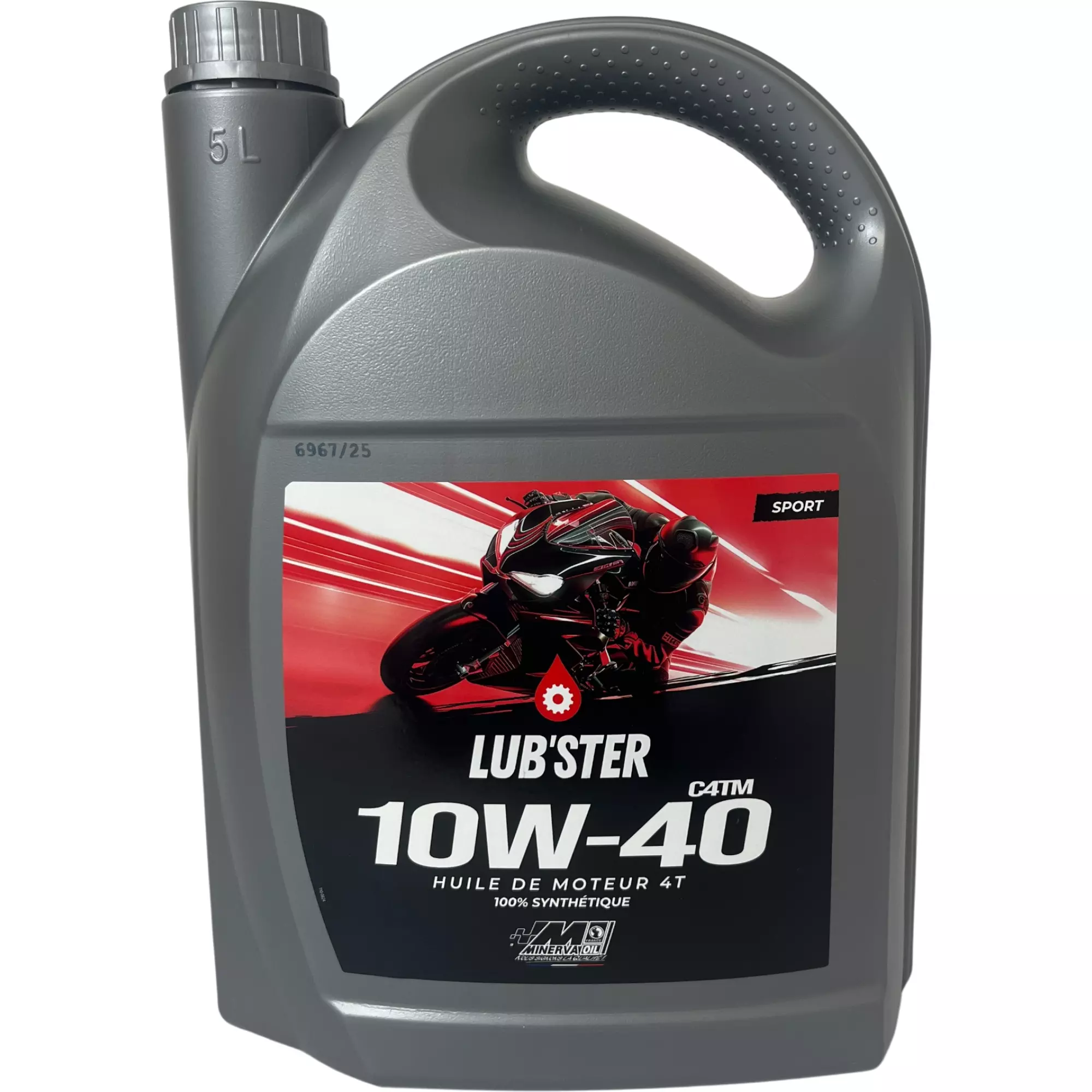 Huile Moteur 4T Lub'ster By Minerva 10W40 Sport Synthétique - 5 Litres