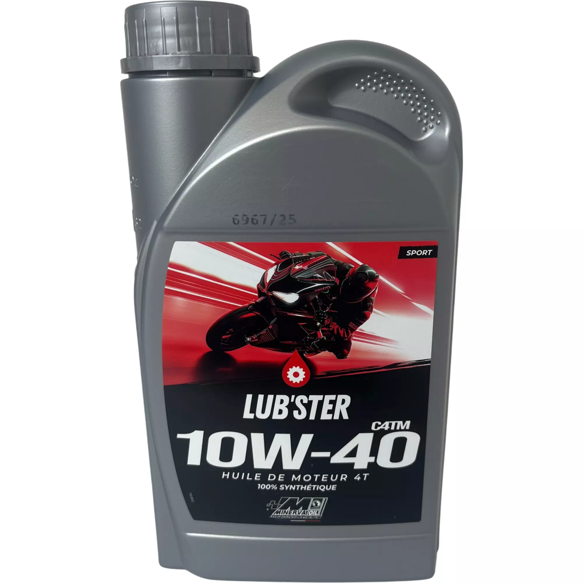 Huile Moteur 4T Lub'ster By Minerva 10W40 Sport Synthétique - 1 Litre