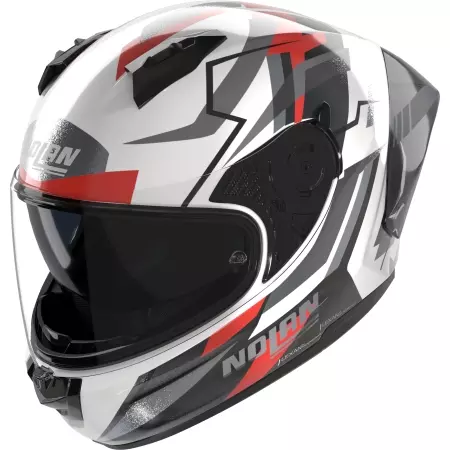 Casque Nolan N60-6 Sport Corsa Blanc Noir Rouge