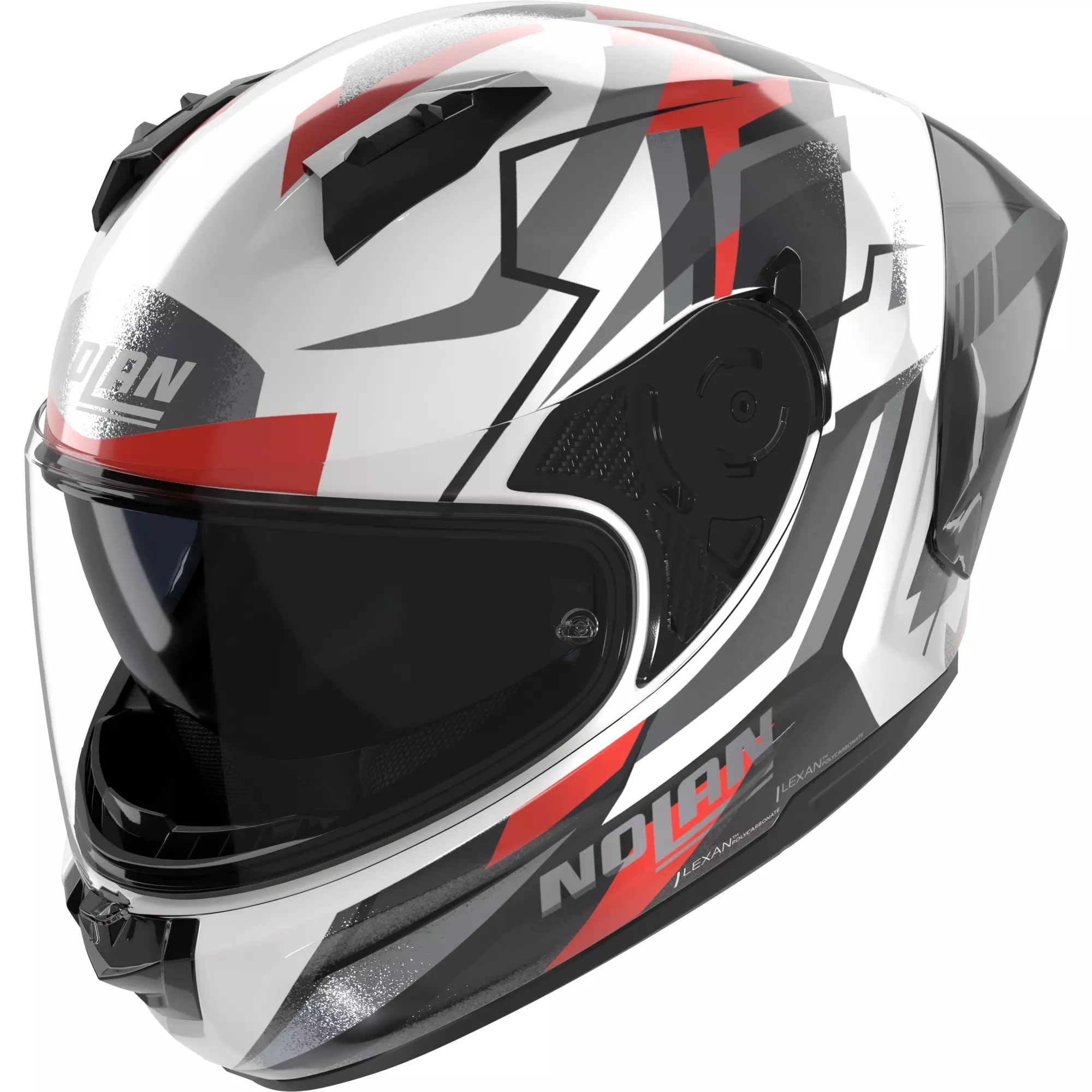 Casque Nolan N60-6 Sport Corsa Blanc Noir Rouge