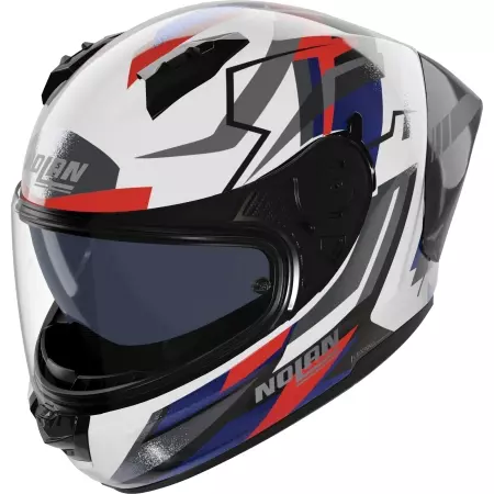 Casque Nolan N60-6 Sport Corsa Blanc Bleu Rouge
