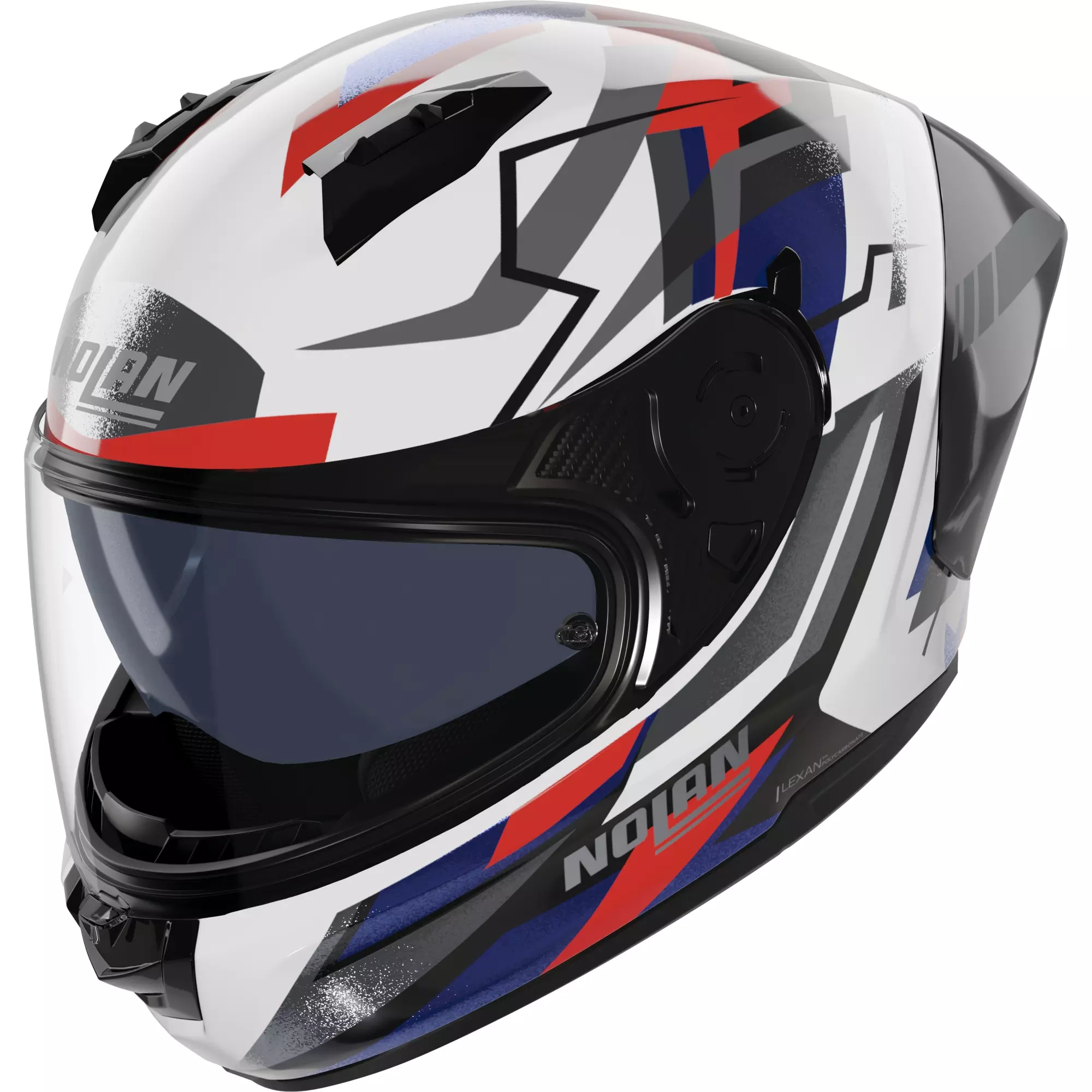 Casque Nolan N60-6 Sport Corsa Blanc Bleu Rouge