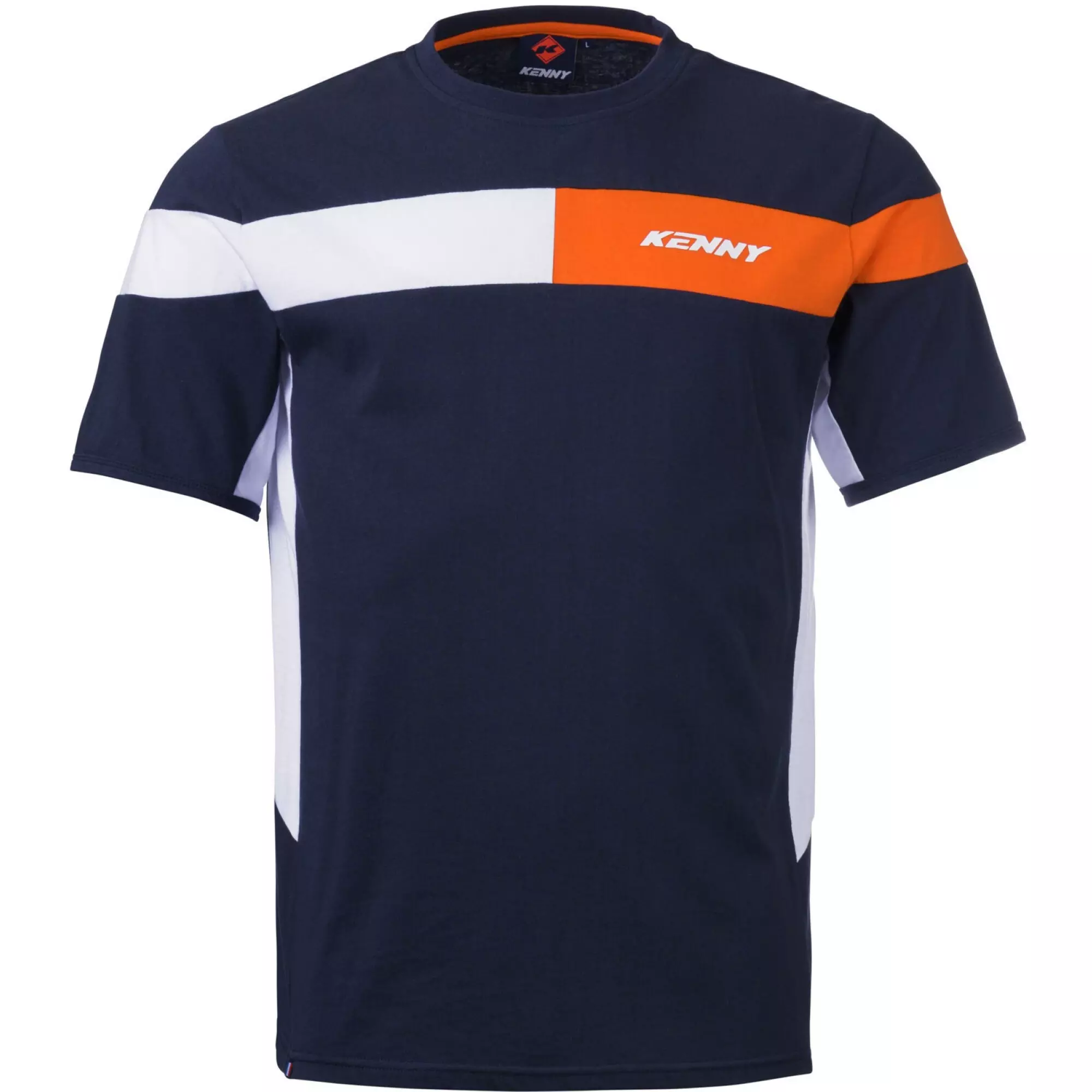 T-Shirt Enfant Kenny Racing Bleu Blanc Orange
