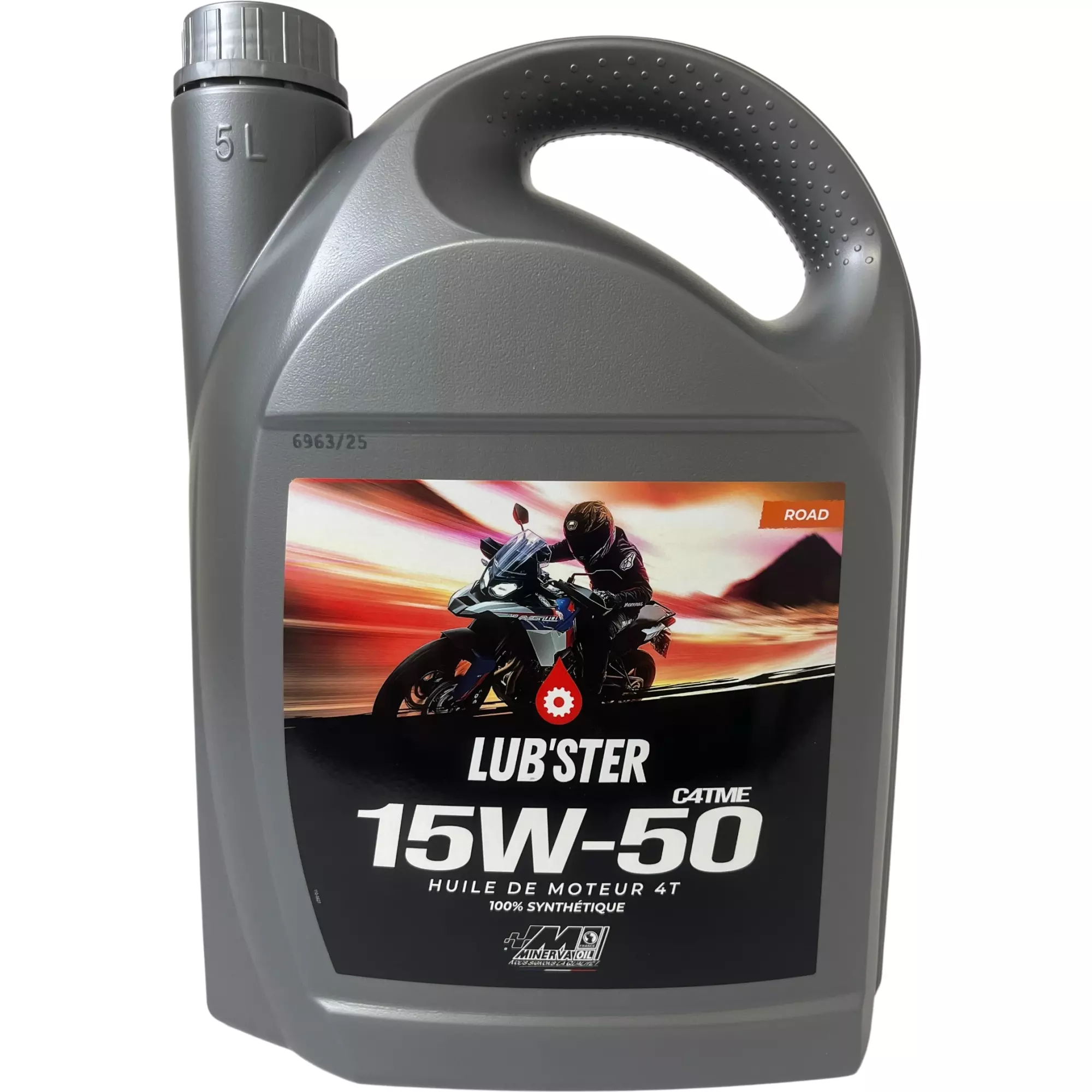 Huile Moteur 4T Lub'ster By Minerva 15W50 Synthétique - 5 Litres