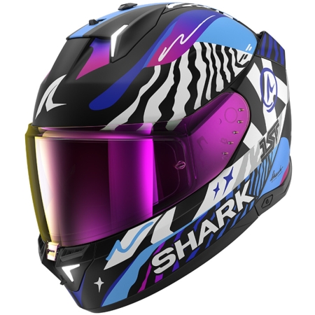 Casque Shark Skwal I3 Speed-Fancy Noir Blanc Bleu