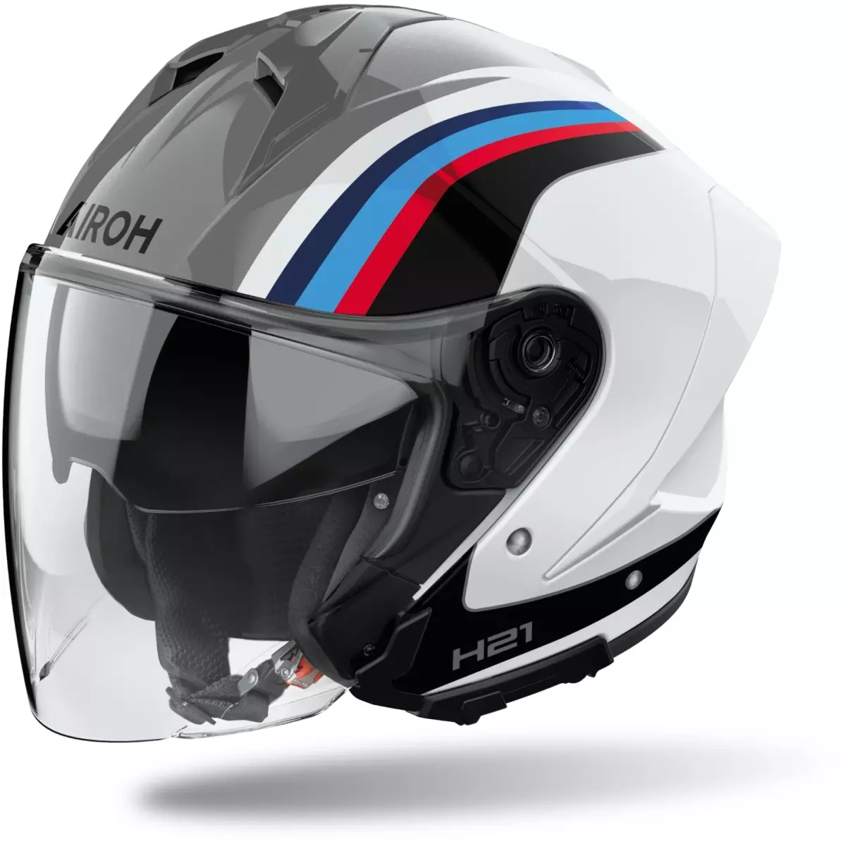 Casque Airoh H 21 Arrow Gris Noir Blanc
