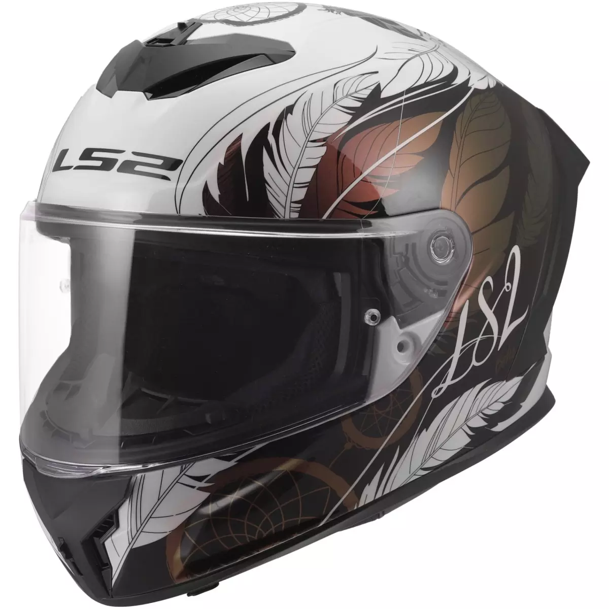 Casque LS2 FF820 Rapid III Boho Blanc Noir Rose