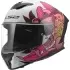 Casque LS2 FF820 Rapid III Poppies II Blanc Rose