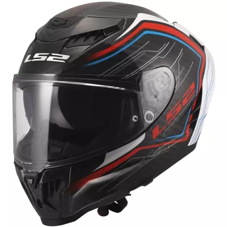Casque LS2 FF807 Dragon Subic Blanc Bleu Rouge