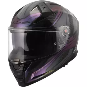 Casque LS2 FF811 Vector II Carbone Savage Noir Violet