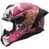 Casque LS2 FF820 Rapid III Poppies II Blanc Rose