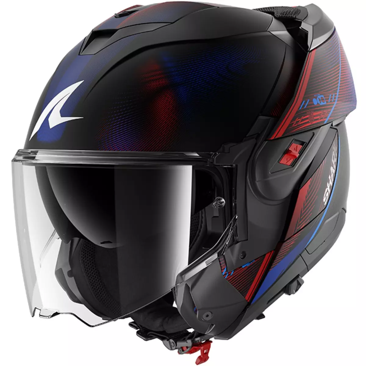 Casque Shark Oxo Speed-Tech Noir Bleu Rouge Mat