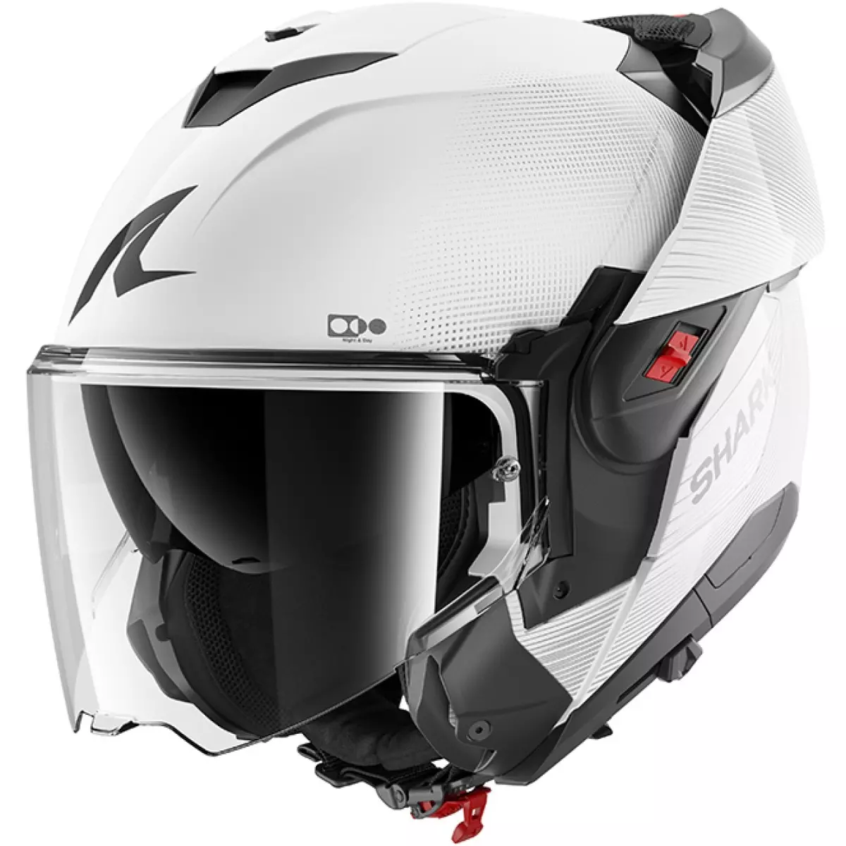 Casque Shark Oxo SP Lyne Blanc Argent