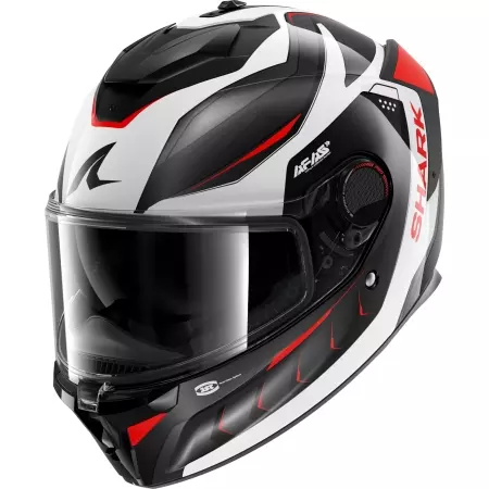 Casque Shark Spartan GT Pro Carbon Mekarium Carbone Argent Rouge