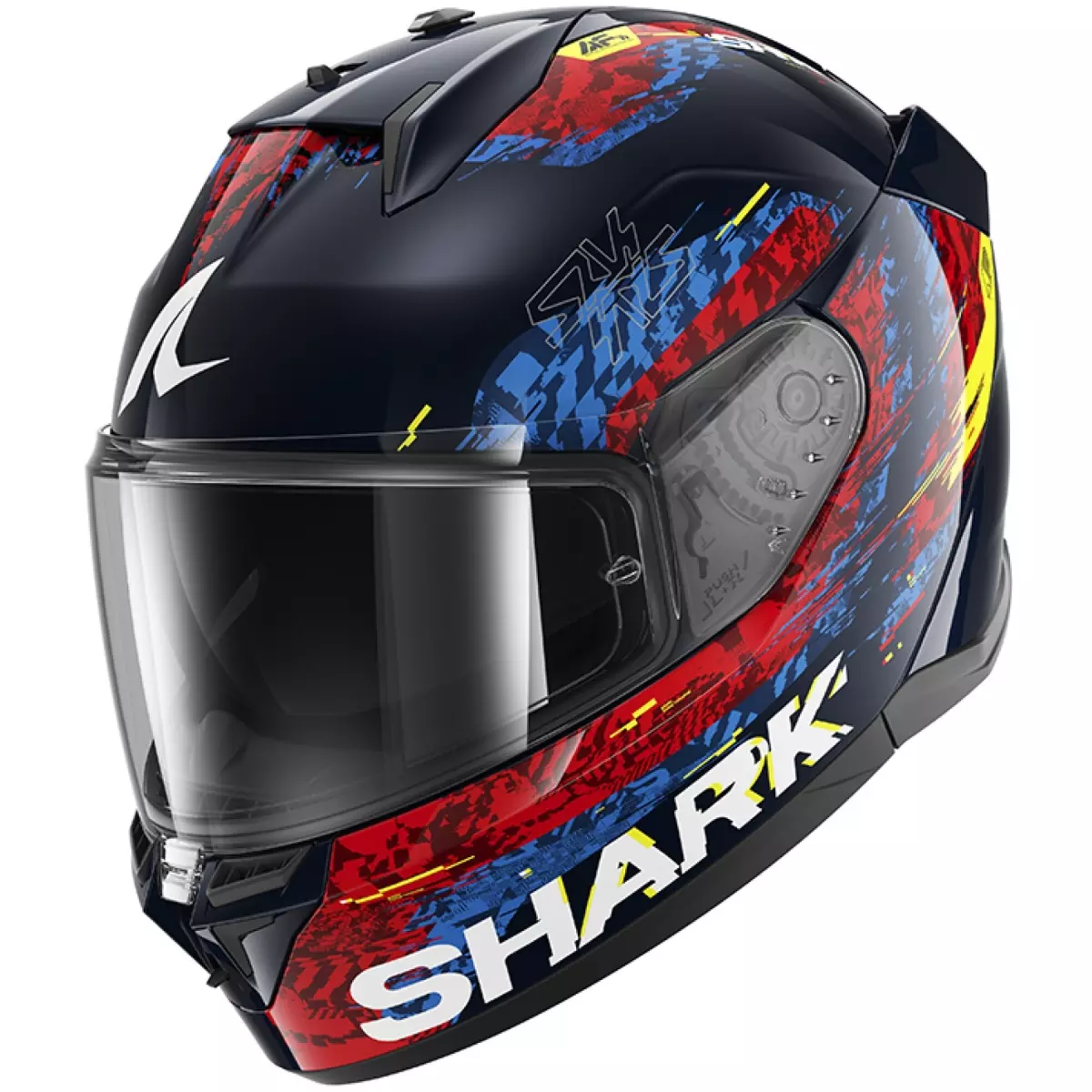 Casque Shark D-Skwal 3 Speed-Vib Bleu Rouge Bleu