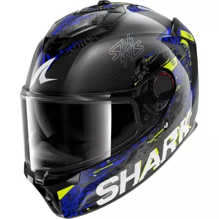 Casque Shark Spartan GT Pro Carbon Speed-Vib Carbone Anthracite Bleu