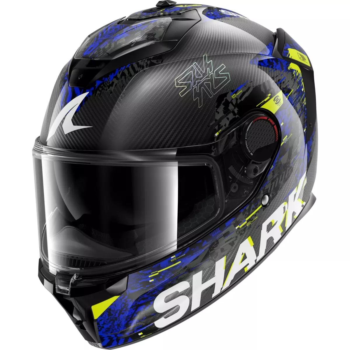 Casque Shark Spartan GT Pro Carbon Speed-Vib Carbone Anthracite Bleu