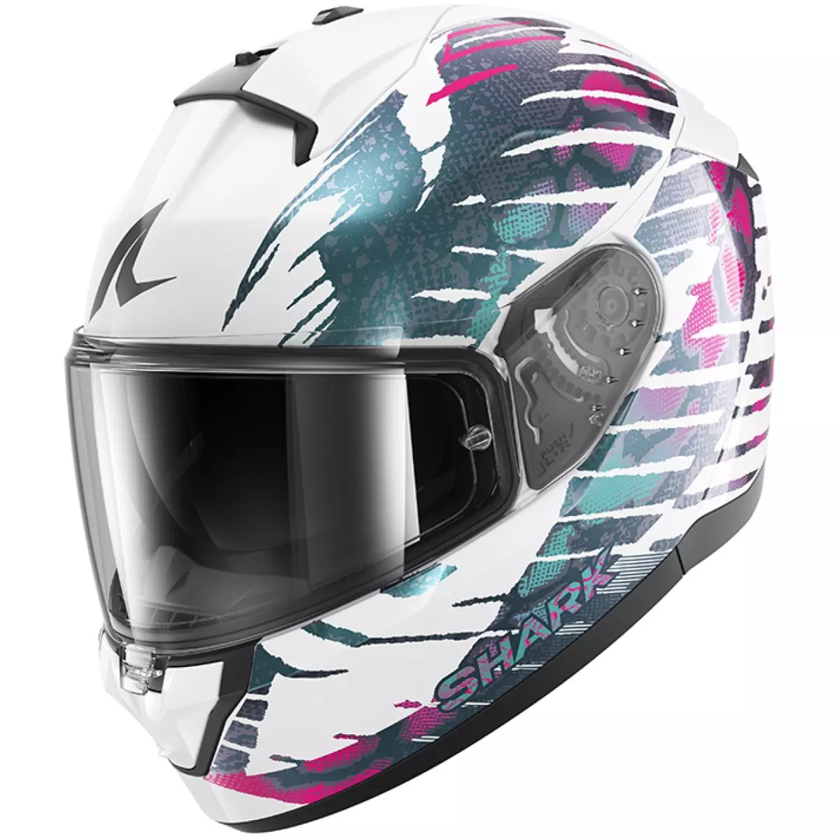 Casque Shark Ridill 2 Reptaia Blanc Violet