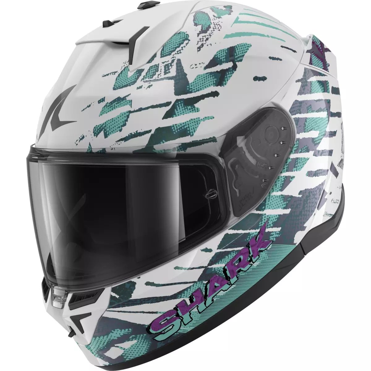 Casque Shark D-Skwal 3 Reptaia Blanc Violet