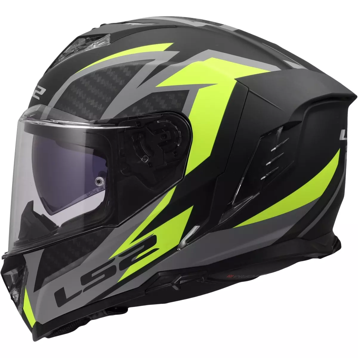 Casque LS2 FF818 Storm III Dynamo Noir H-V Jaune