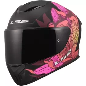 Casque LS2 FF820 Rapid III Poppies II Noir Rose