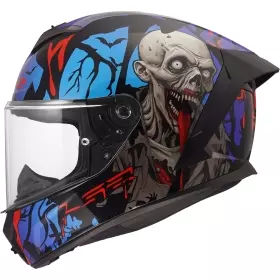 Casque LS2 FF820 Rapid III Zombie II Noir Rouge Bleu