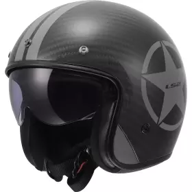 Casque LS2 OF601 Bob II Carbon Star Gris