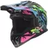 Casque LS2 MX708 Fast II Grotesk Bleu Rose Vert