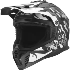 Casque LS2 MX708 Fast II Grotesk Noir Gris