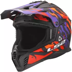 Casque LS2 MX708 Fast II Grotesk Violet Orange