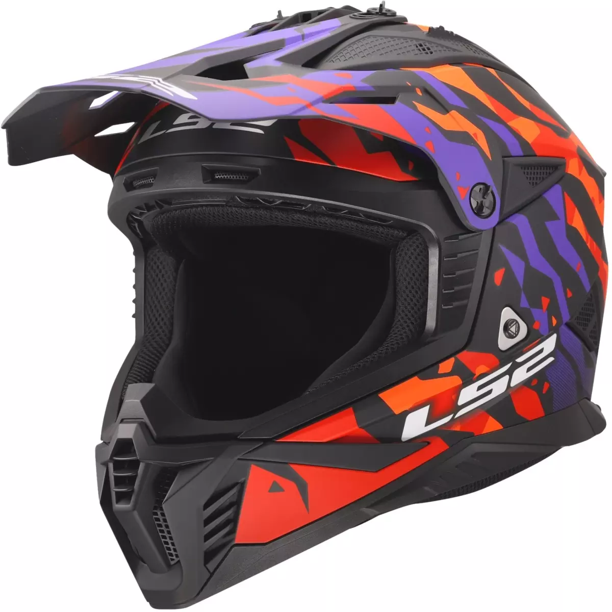 Casque LS2 MX708 Fast II Grotesk Violet Orange