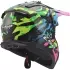 Casque LS2 MX708 Fast II Grotesk Bleu Rose Vert