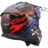 Casque LS2 MX708 Fast II Grotesk Blanc Bleu Rouge