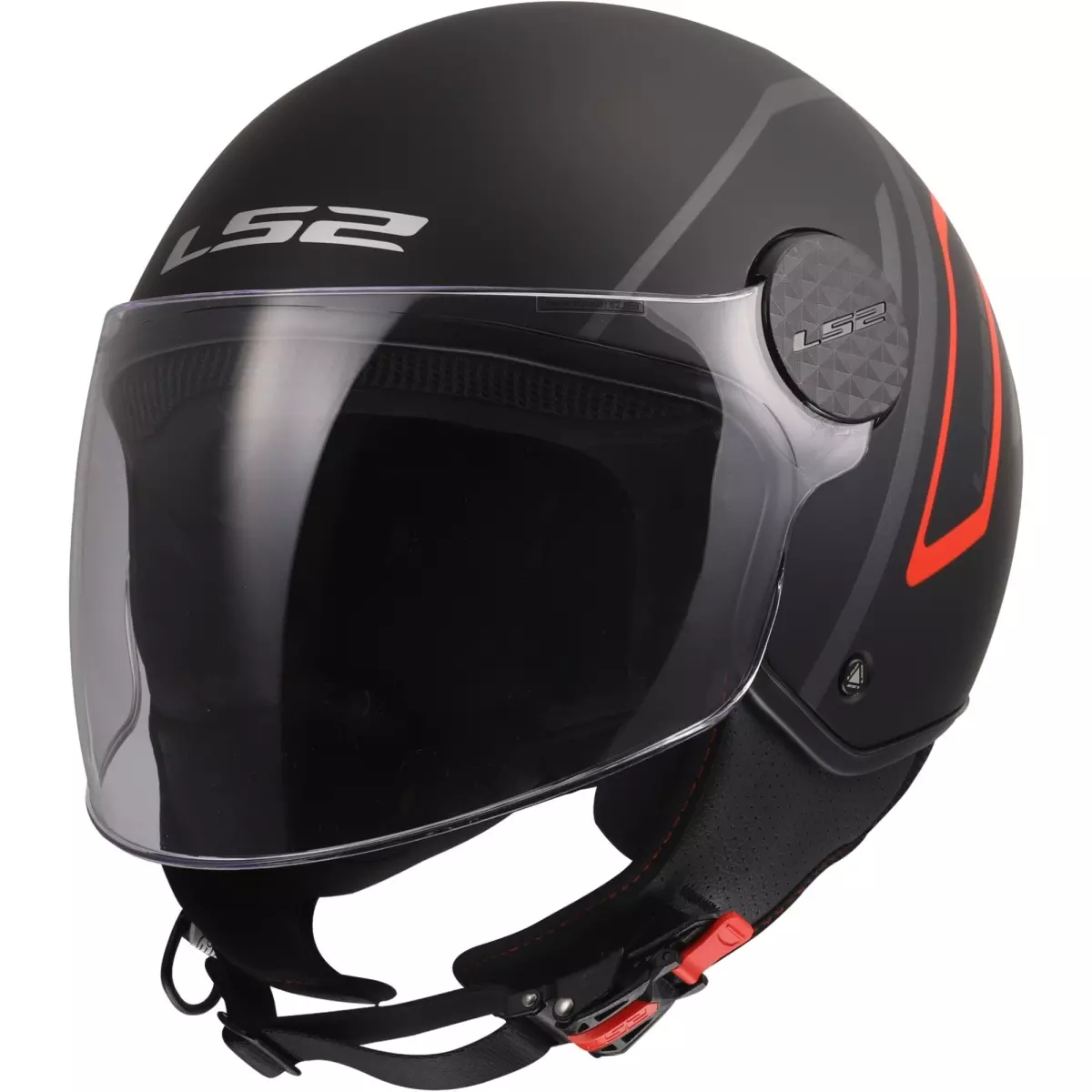 Casque LS2 OF558 Sphere Lux II Minim Noir Rouge