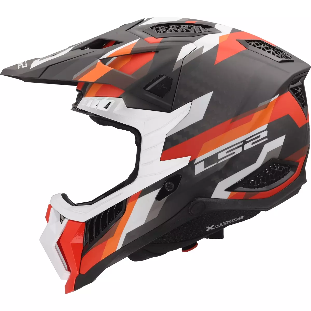 Casque LS2 MX703 X-Force Phantom Orange Rouge
