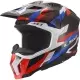 Casque LS2 MX703 X-Force Phantom Blanc Bleu Rouge