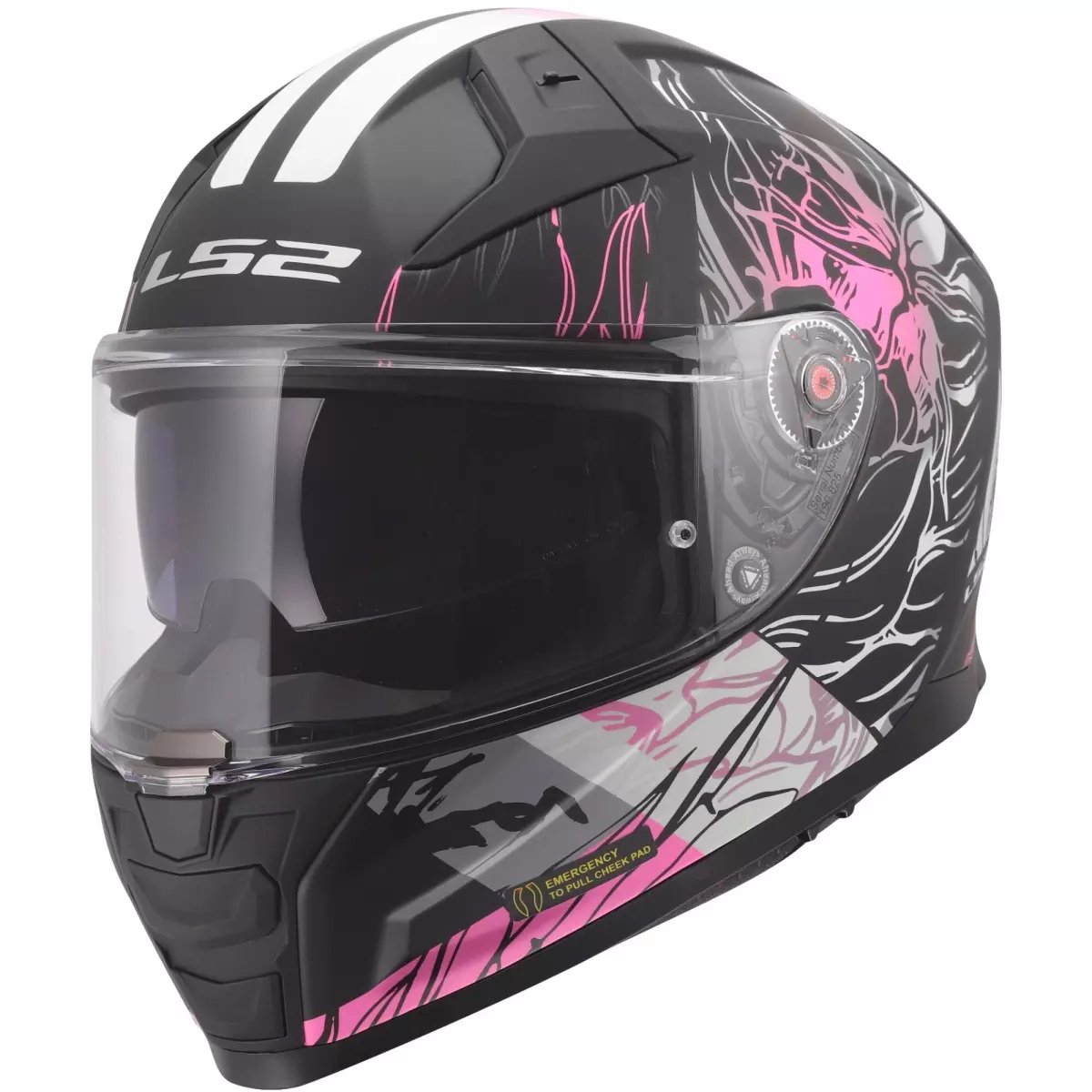 Casque LS2 FF811 Vector II Darflo Noir Rose