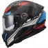 Casque LS2 FF811 Vector II Carbone Savage Blanc Bleu Rouge