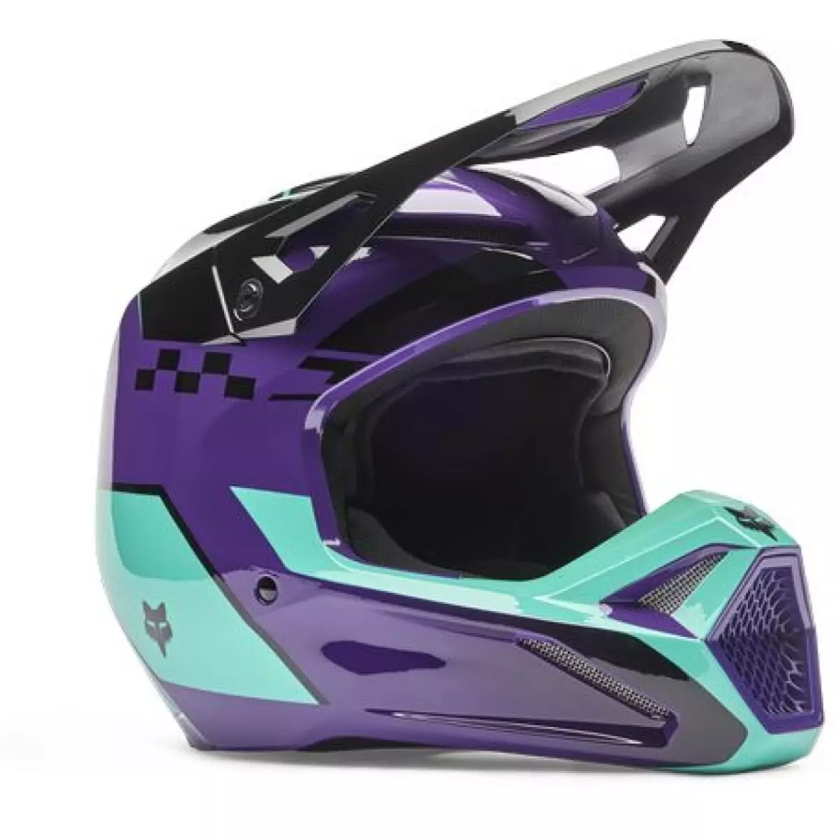 Casque Cross Fox V1 Collect Grp Violet Bleu