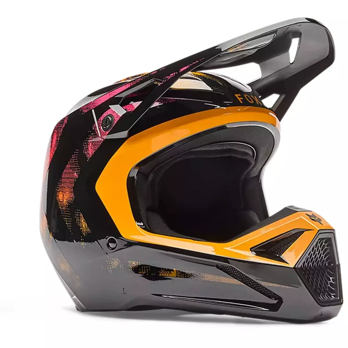 Casque Cross Fox Enfant V1 Kairos Mandarine