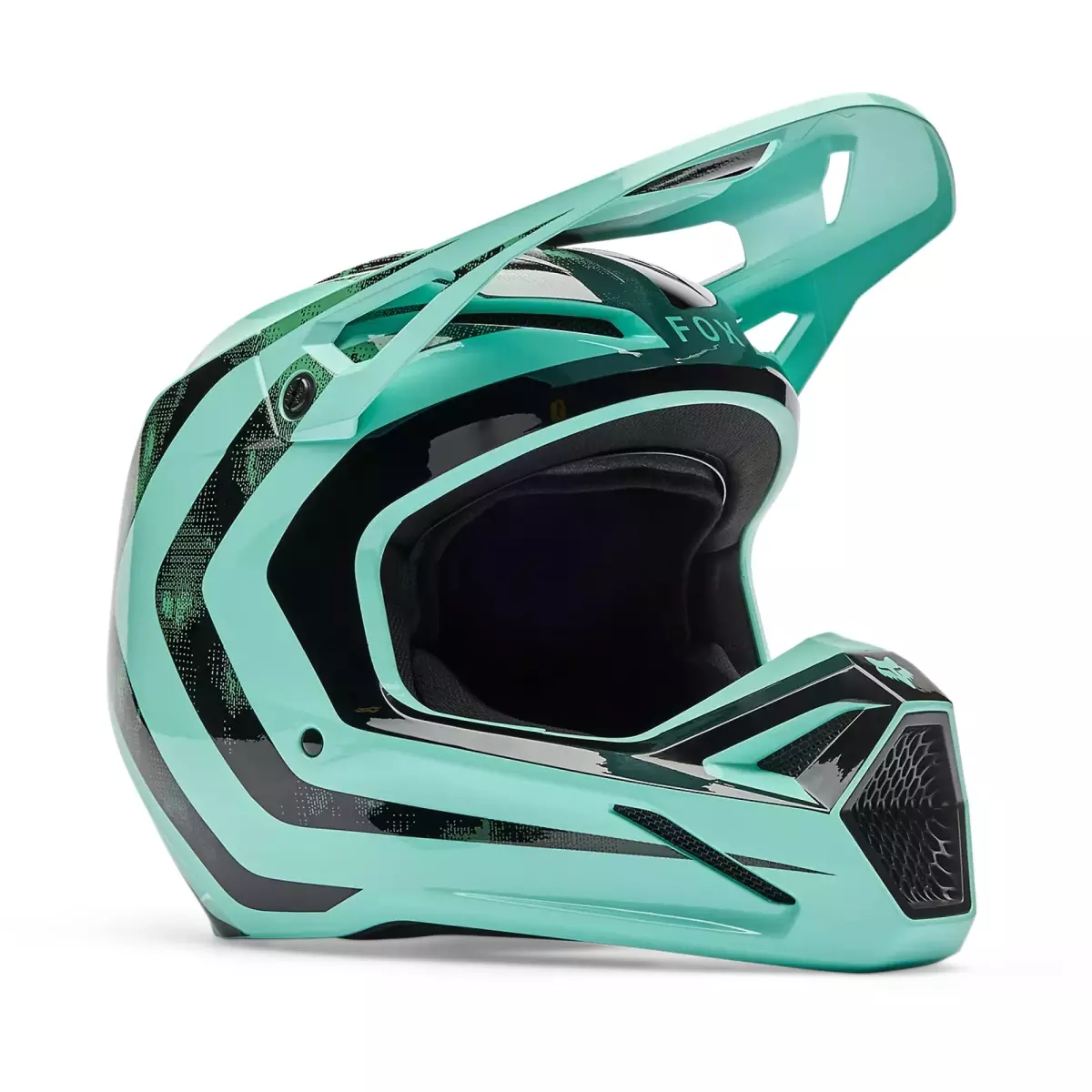 Casque Cross Fox Enfant V1 Kairos Turquoise