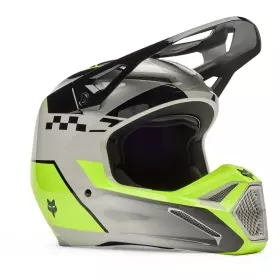 Casque Cross Fox Enfant V1 Collect Gris Jaune
