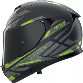 Casque Nolan X-904 Ultra Carbon Rombo Noir Vert Gris