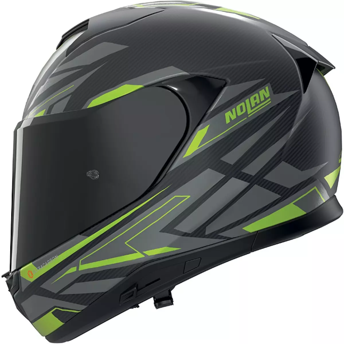 Casque Nolan X-904 Ultra Carbon Rombo Noir Vert Gris