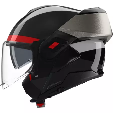 Casque Nolan N120-1 Blocco 357 Noir Rouge Gris